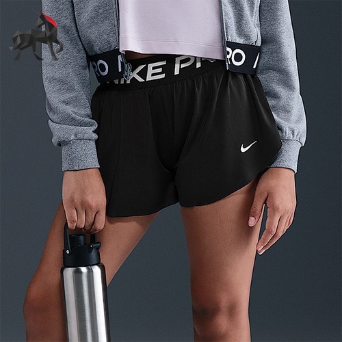Nike/耐克正品NikePro新款黑白色训练二合一经典短裤II3640-010