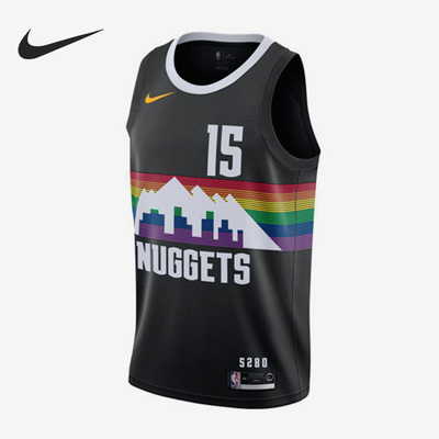 Nike/耐克正品19-20赛季掘金队男子运动篮球球衣AV4634-010