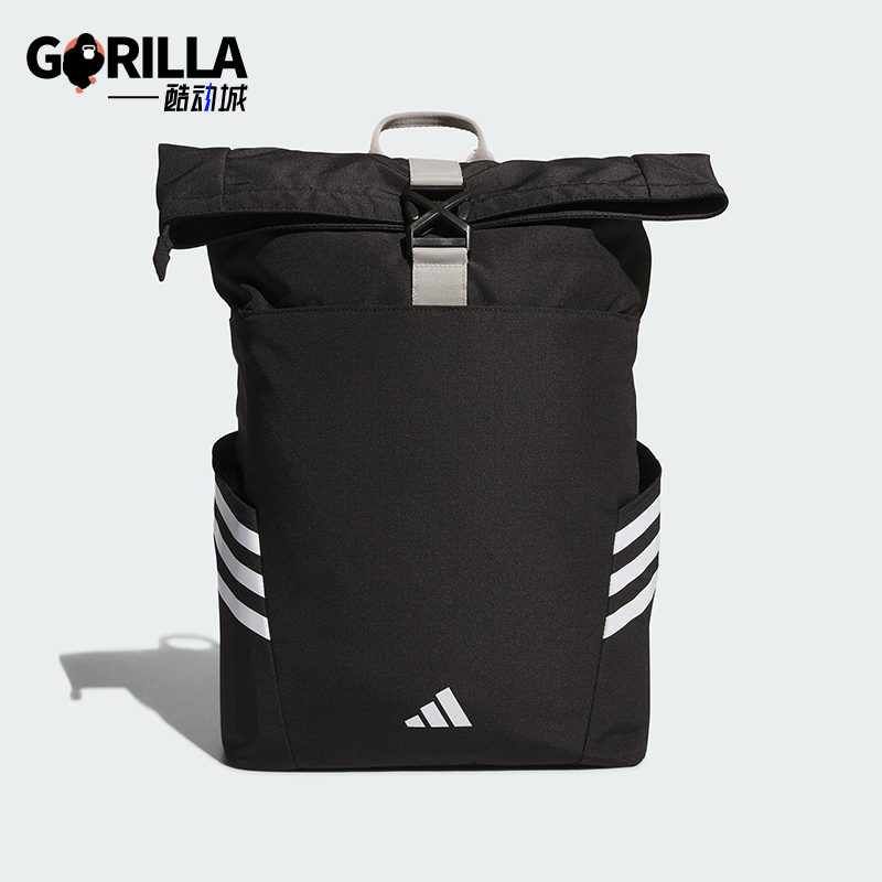 Adidas/阿迪达斯正品ROLL TOP BP男女大容量经典运动双肩包KC0270