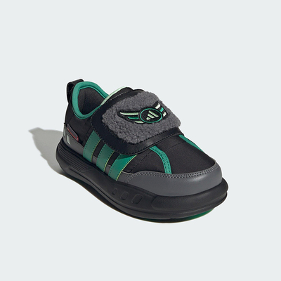 Adidas/阿迪达斯正品PUFFY SKIPPER小童日常魔术贴休闲鞋KJ3899