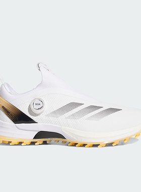 Adidas/阿迪达斯正品ADIZEROZG新款男经典白黄色高尔夫鞋HQ5052