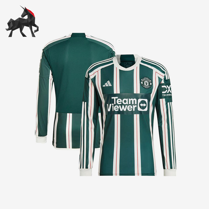 Adidas/阿迪达斯正品曼联球迷版客场男士足球长袖球衣IA7223