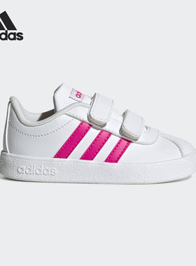 Adidas/阿迪达斯正品VL Court 2 小童魔术贴运动鞋 EG3890