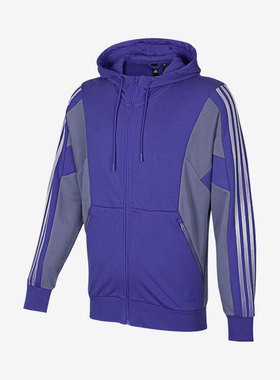 Adidas/阿迪达斯正品 新款运动休闲男子拉链长袖外套 H40198