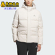 Adidas 阿迪达斯正品 LINEAR男女运动日常保暖连帽羽绒服KQ5523