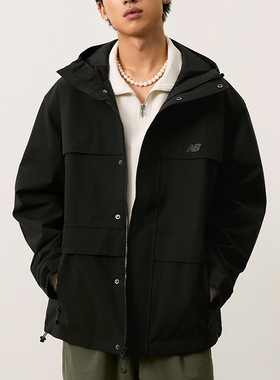 New Balance/NB正品2025新款男女户外运动连帽外套AMJ43313-BK
