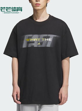 Adidas/阿迪达斯正品2025夏季款男士印花经典宽松篮球短袖KA2292