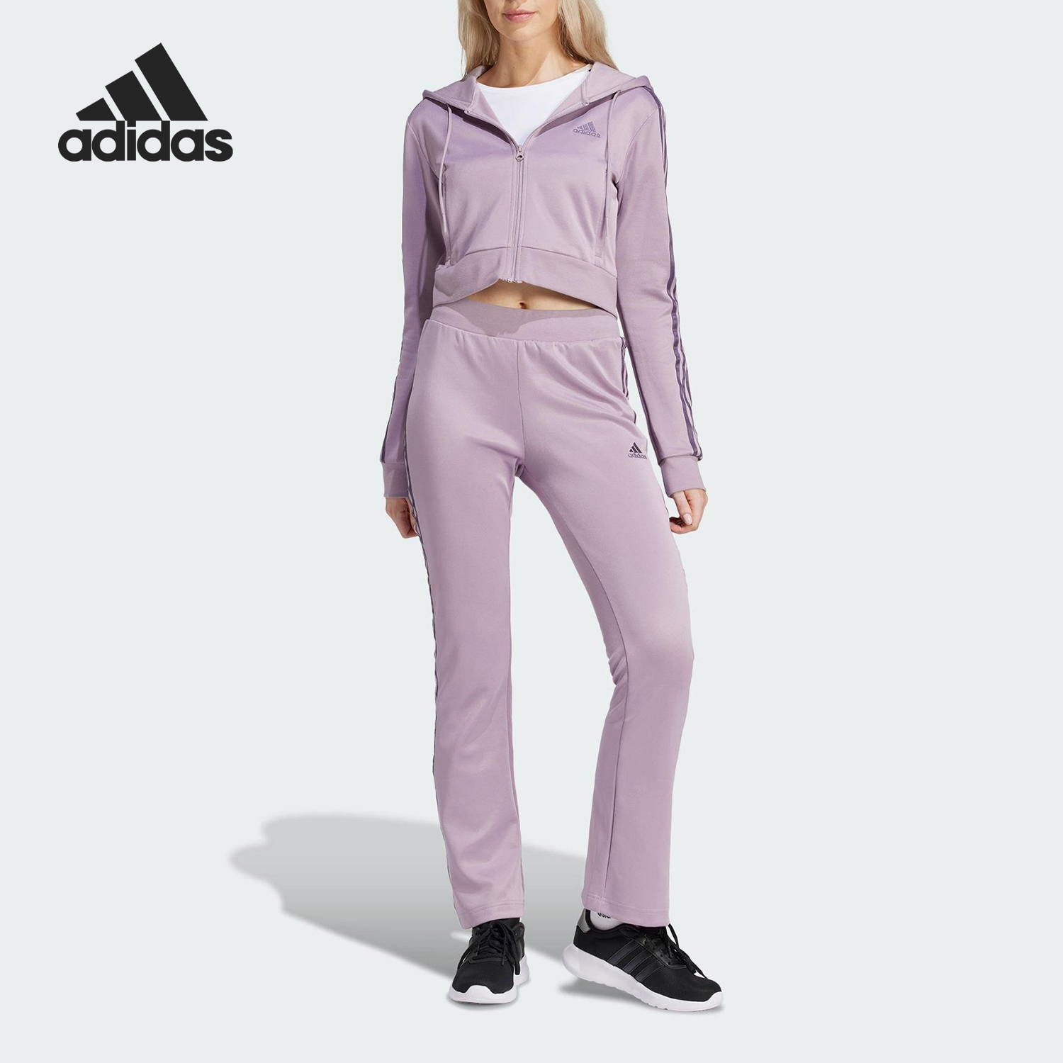 Adidas/阿迪达斯官方正品GLAM TRACK SUIT女士修身运动套装IS0914