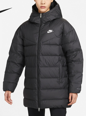 Nike/耐克官方正品冬季新款女子保暖加厚中长款羽绒服DQ6874-010