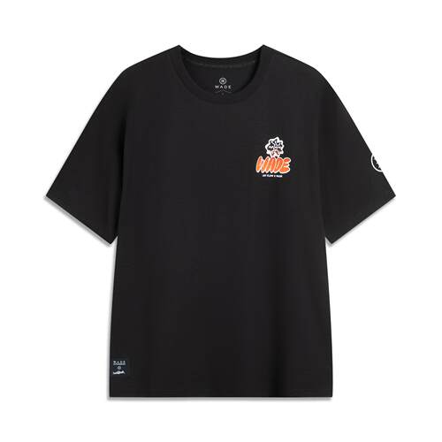 李宁正品韦德 x Jay Flow联名系列男子吸湿排汗短袖文化衫AHSVA05
