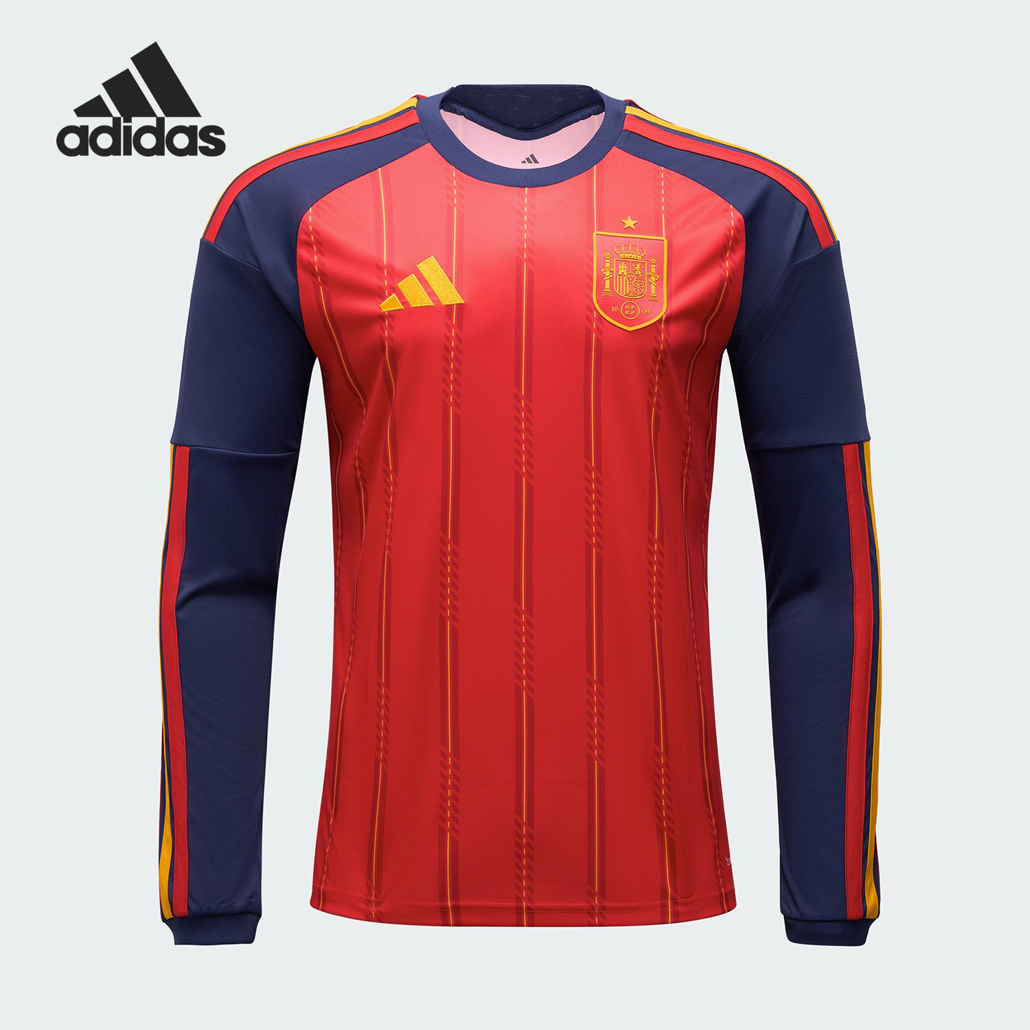 Adidas/阿迪达斯正品2025男士耐穿拼接套头透气足球上衣JZ5786