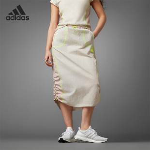 新款 Adidas 阿迪达斯官方正品 夏季 女子休闲透气运动半身裙IT7756