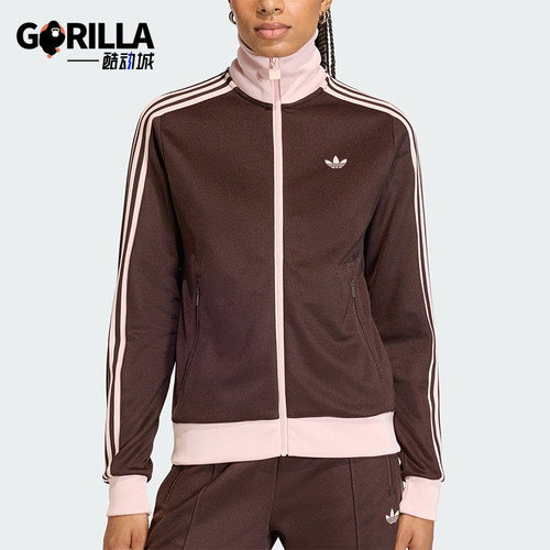 Adidas/阿迪达斯正品三叶草女士休闲拼接经典运动日常外套KD3742