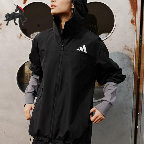 Adidas/阿迪达斯正品WOVEN JACKET男女连帽拒水梭织外套KA9309