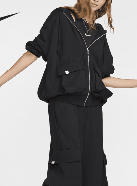 Nike/耐克正品Sportswear女士全长拉链连帽外套FV7516-010