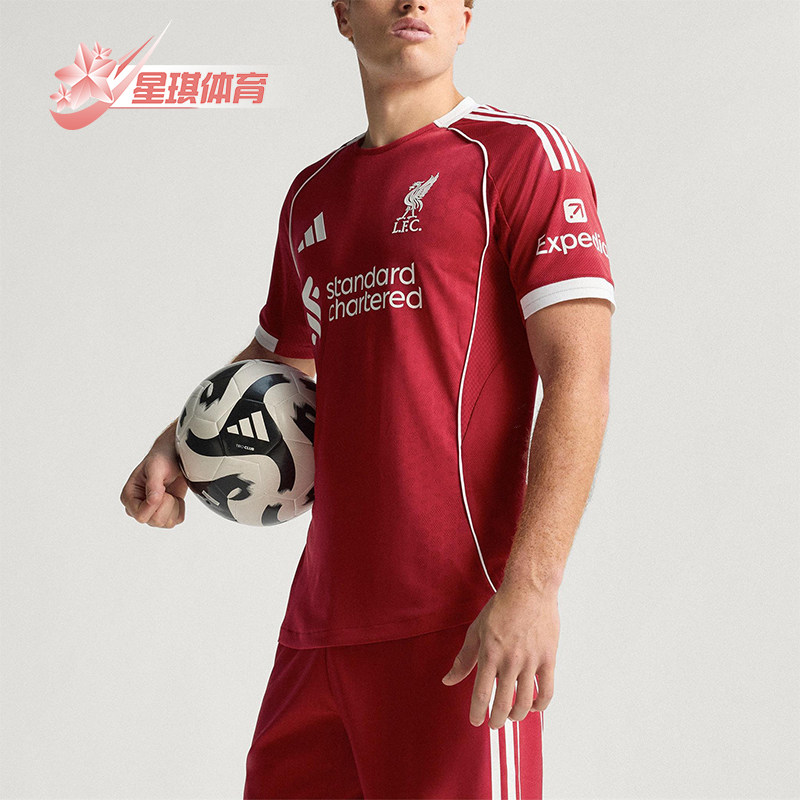 Adidas/阿迪达斯正品利物浦男士圆领球员版主场足球T恤球衣JY4237,运动服/休闲服装,运动T恤,淘宝优惠券,粉丝福利购,淘宝优惠卷