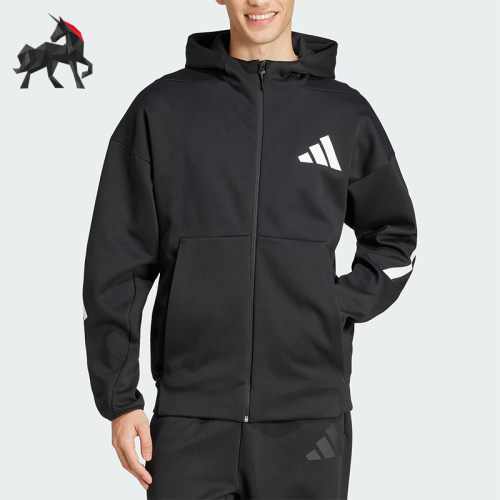 Adidas/阿迪达斯正品新款男士针织宽松轻盈夹克外套JD5984