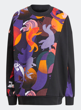 Adidas/阿迪达斯正品三叶草 CNY Crew 女子运动套头卫衣 H39020