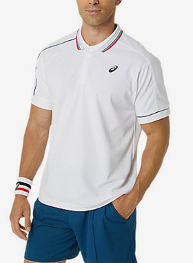 Asics/亚瑟士正品新款男子户外休闲翻领短袖POLO衫2041A287-100