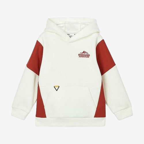 Skechers斯凯奇正品漫步系列男童连帽套头卫衣L423B005-01PJ