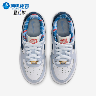Nike/耐克正品Air Force 1 GS女子大童低帮日常板鞋IH7342-141