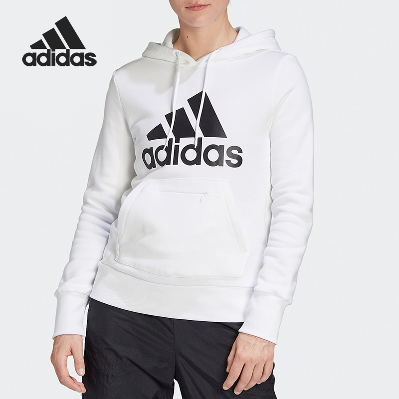 Adidas/阿迪达斯正品冬季女子加绒保暖休闲连帽卫衣GC6916