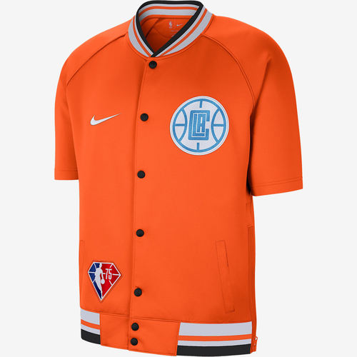 Nike耐克正品快船队Showtime男款出场热身短袖夹克DB2453-820