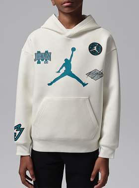 Nike/耐克正品JORDAN大童套头针织连帽运动休闲卫衣IU5377-133