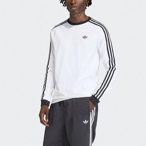 Adidas/阿迪达斯正品three stripes男士圆领经典长袖T恤KE3545