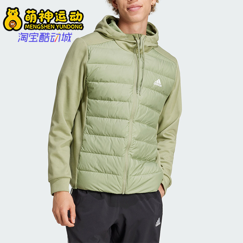 阿迪达斯男士保暖拼接羽绒服