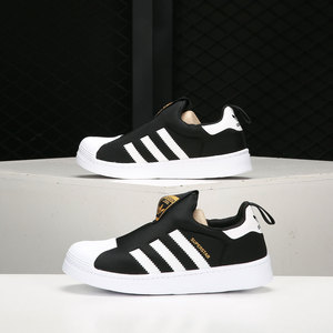 Adidas/阿迪达斯官方正品儿童贝壳头一脚蹬透气运动训练鞋 EF0891