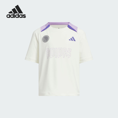 Adidas/阿迪达斯正品SPORTSWEAR儿童宽松运动透气短袖KF5104