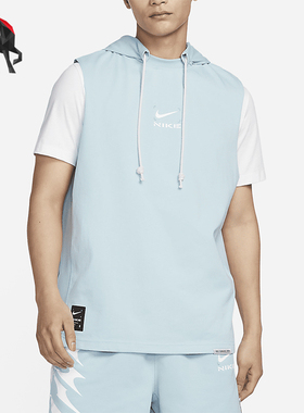 Nike/耐克正品新款男士干爽舒适篮球无袖连帽背心FJ7224-442