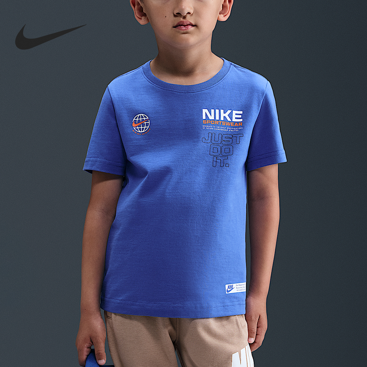 Nike/耐克正品Sportswear小童日常套头休闲短袖IO5964-494
