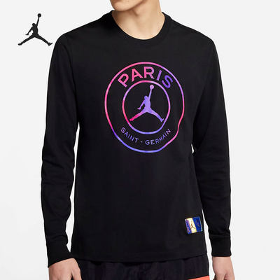 Nike/耐克正品Jordan巴黎圣日耳曼男子圆领长袖T恤 CZ0794-010