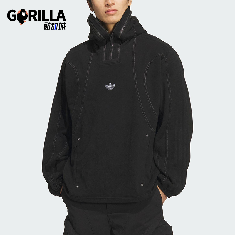 Adidas/阿迪达斯正品三叶草男女套头潮流宽松保暖休闲卫衣KS8234