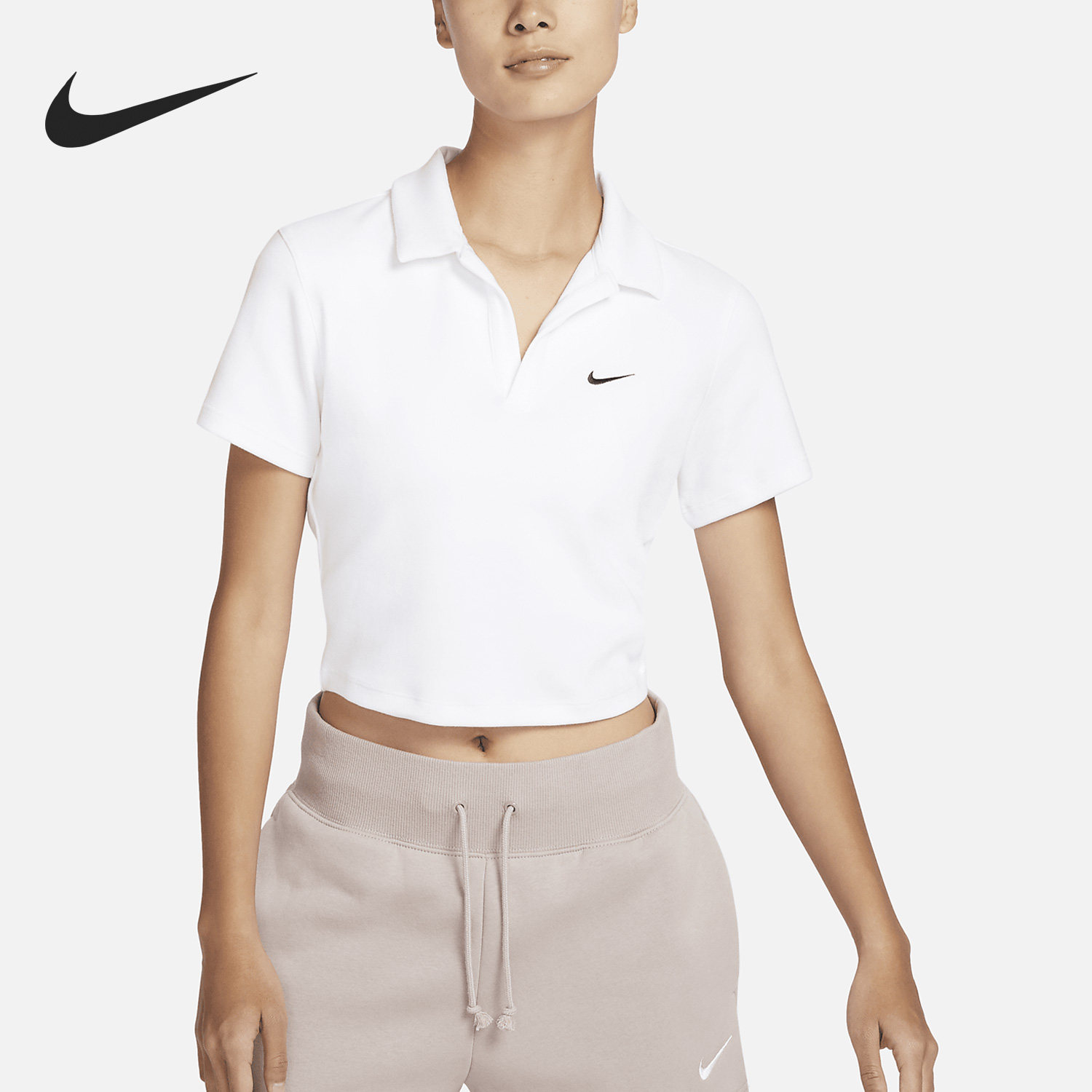 Nike/耐克官方正品当季新款女子运动短袖POLO衫DV7885-100,运动服/休闲服装,运动T恤,淘宝优惠券,粉丝福利购,淘宝优惠卷