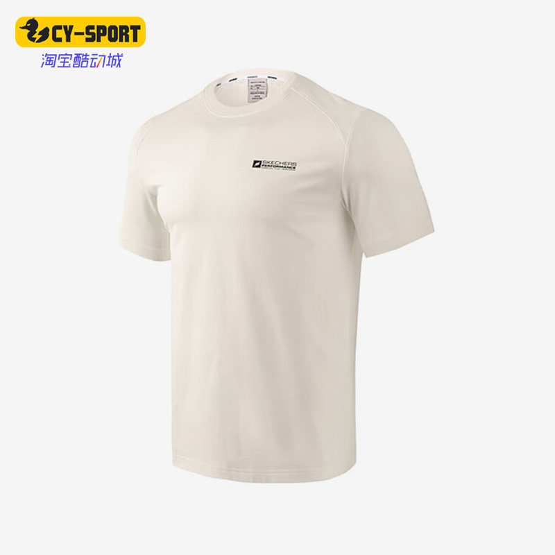 Skechers/斯凯奇正品夏季男子百搭轻薄运动针织短袖T恤P223M093