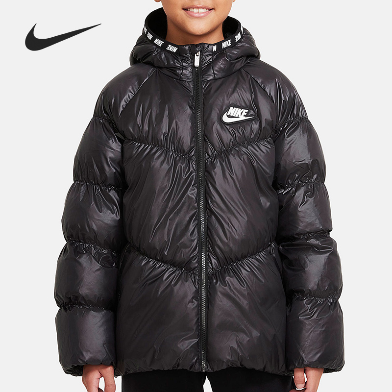 耐克大童连帽运动羽绒服