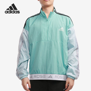 Adidas/阿迪达斯正品当季新款男子工装休闲运动半拉链夹克GV4651
