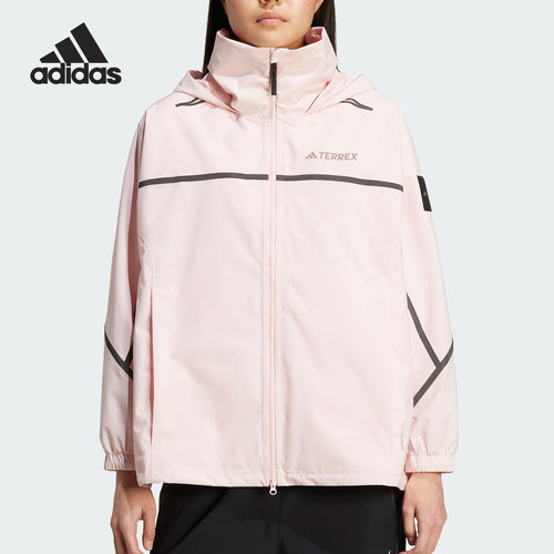阿迪达斯女士连帽户外外套