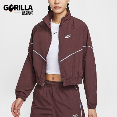 Nike/耐克正品Sportswear女士休闲梭织立领运动外套IM8028-652