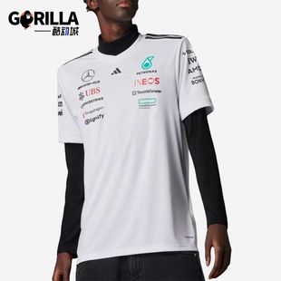 新款 男士 经典 Adidas 简约赛车短袖 夏季 时尚 T恤JX5798 阿迪达斯正品