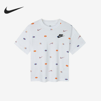 Nike/耐克正品2025新款小童印花圆领短袖T恤NY2432002PS-001