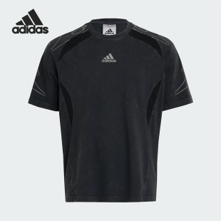 透气宽松足球运动短袖 Adidas KF8538 男士 款 阿迪达斯正品 2025夏季