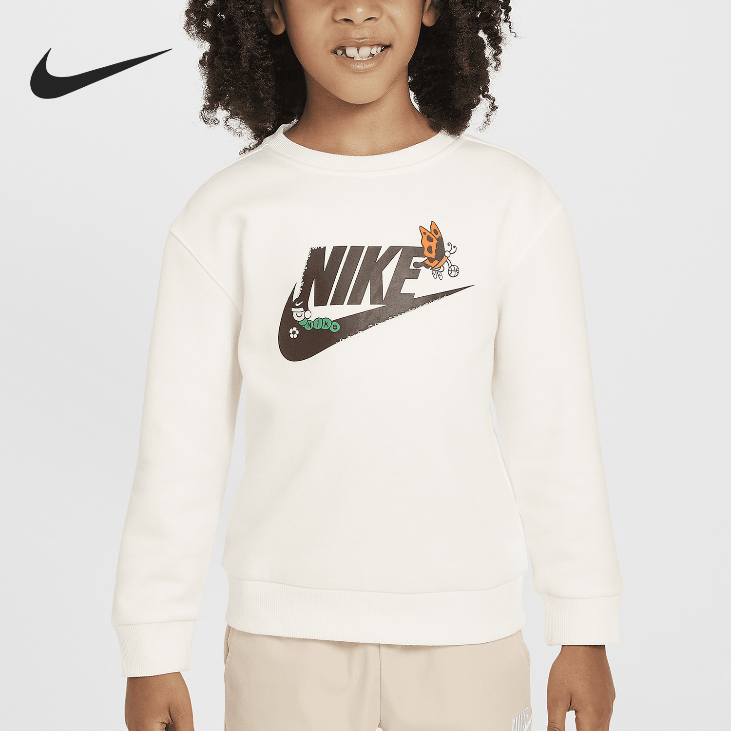 Nike/耐克正品Sportswear Club小童保暖印花卫衣IB2547-133