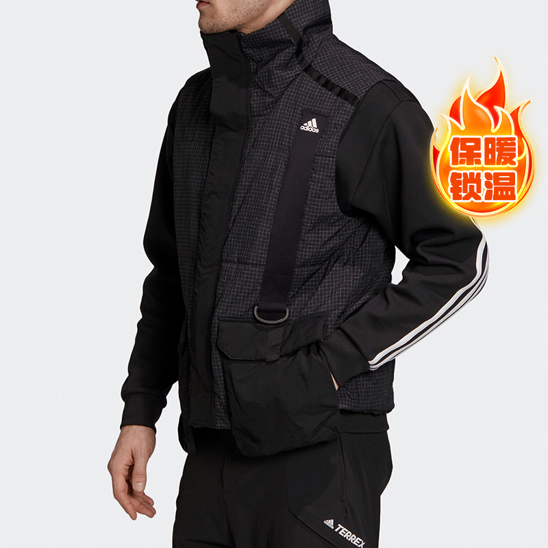 Adidas/阿迪达斯正品当季新款男子冬季户外运动夹棉背心 FT2465