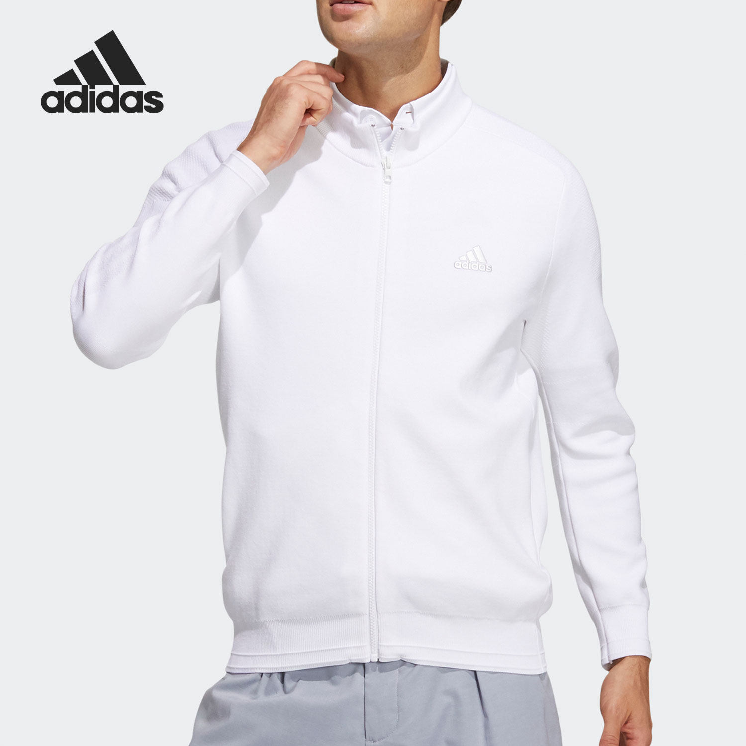 adidas/阿迪达斯正品2021春季新款高尔夫休闲运动服装夹克 gm3705