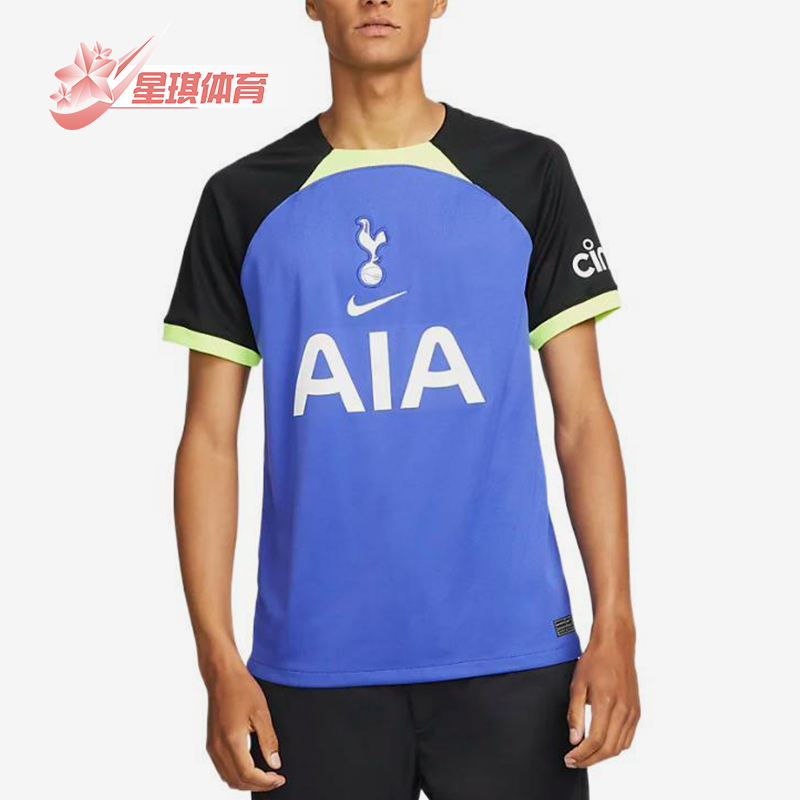 Nike/耐克正品夏季男士字母印花拼接经典足球短袖T恤DM1837-431