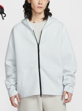 Nike/耐克正品Tech男士透气针织全长拉链开襟连帽外套IF1320-101